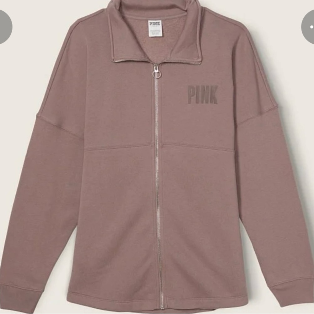 Brand new with tags oversized taupe color full zip